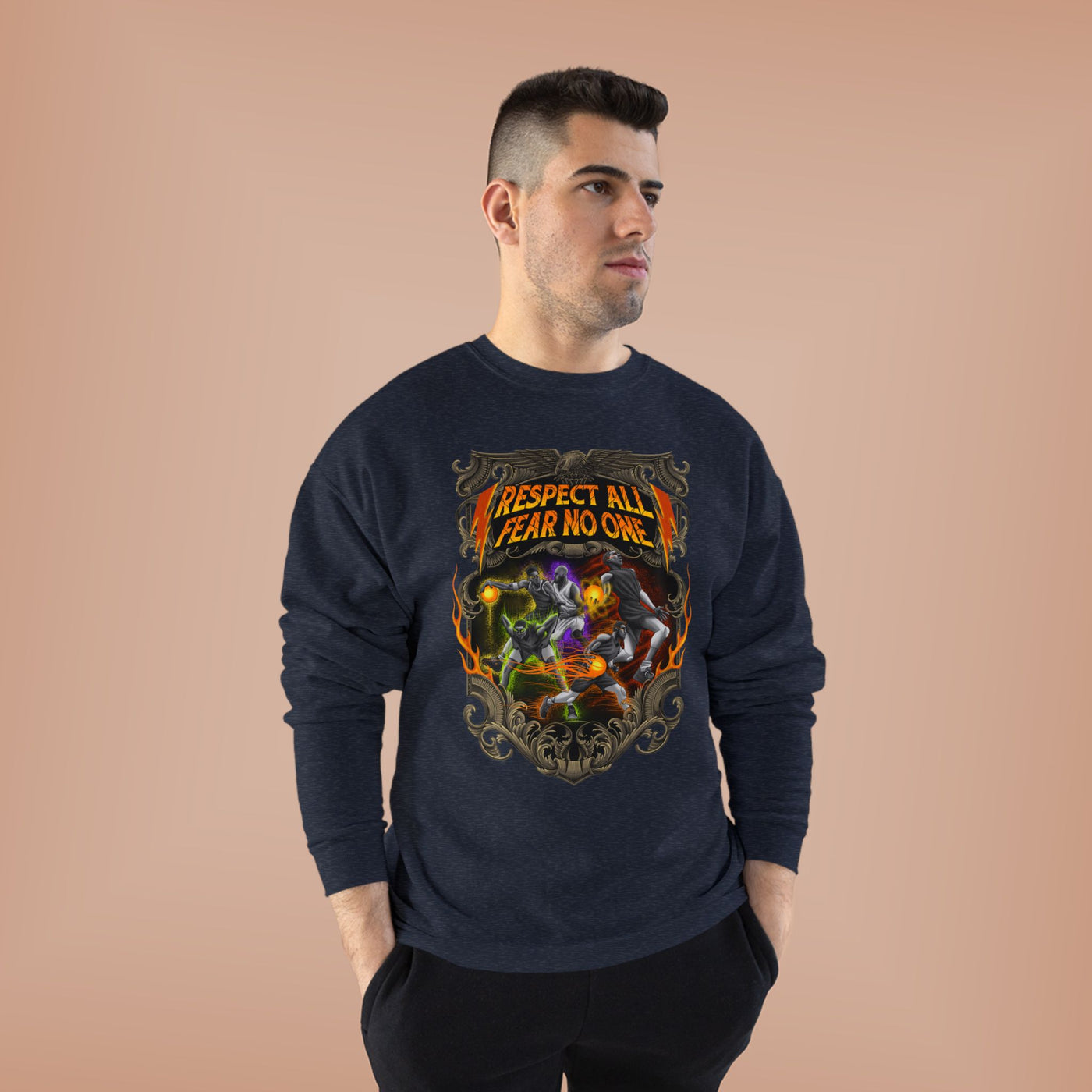 "Respect All, Fear No One " Unisex EcoSmart® Crewneck Sweatshirt