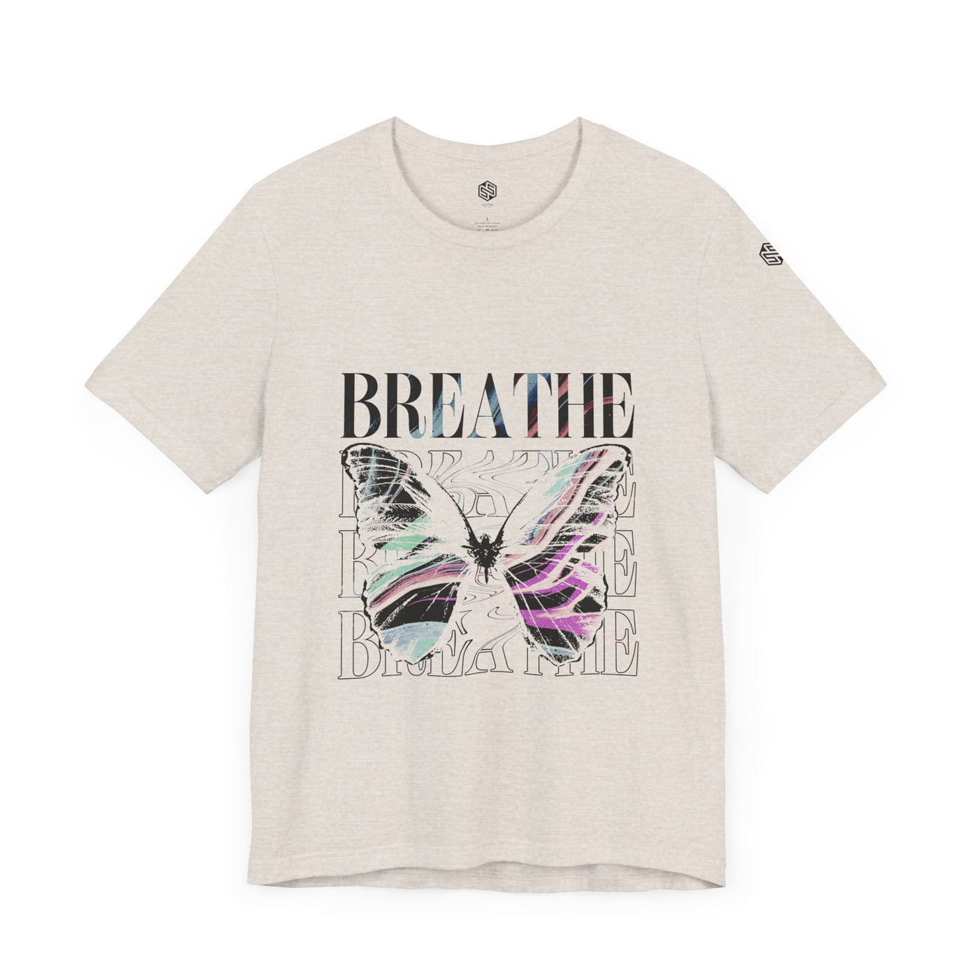 Breathe Butterfly Unisex Tee - Inspiring Graphic T-Shirt for Mindfulness