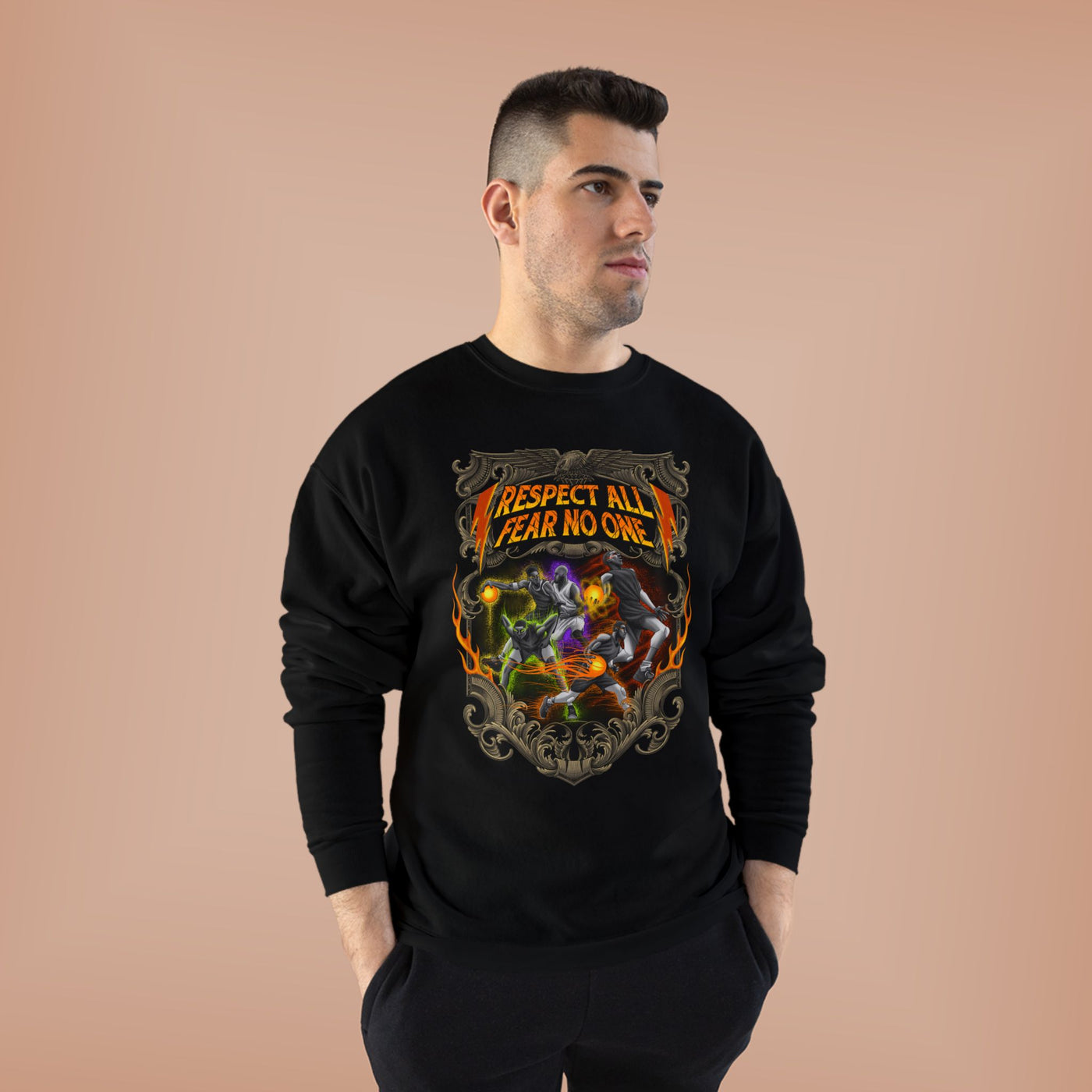 "Respect All, Fear No One " Unisex EcoSmart® Crewneck Sweatshirt