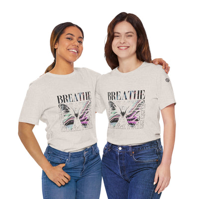 Breathe Butterfly Unisex Tee - Inspiring Graphic T-Shirt for Mindfulness