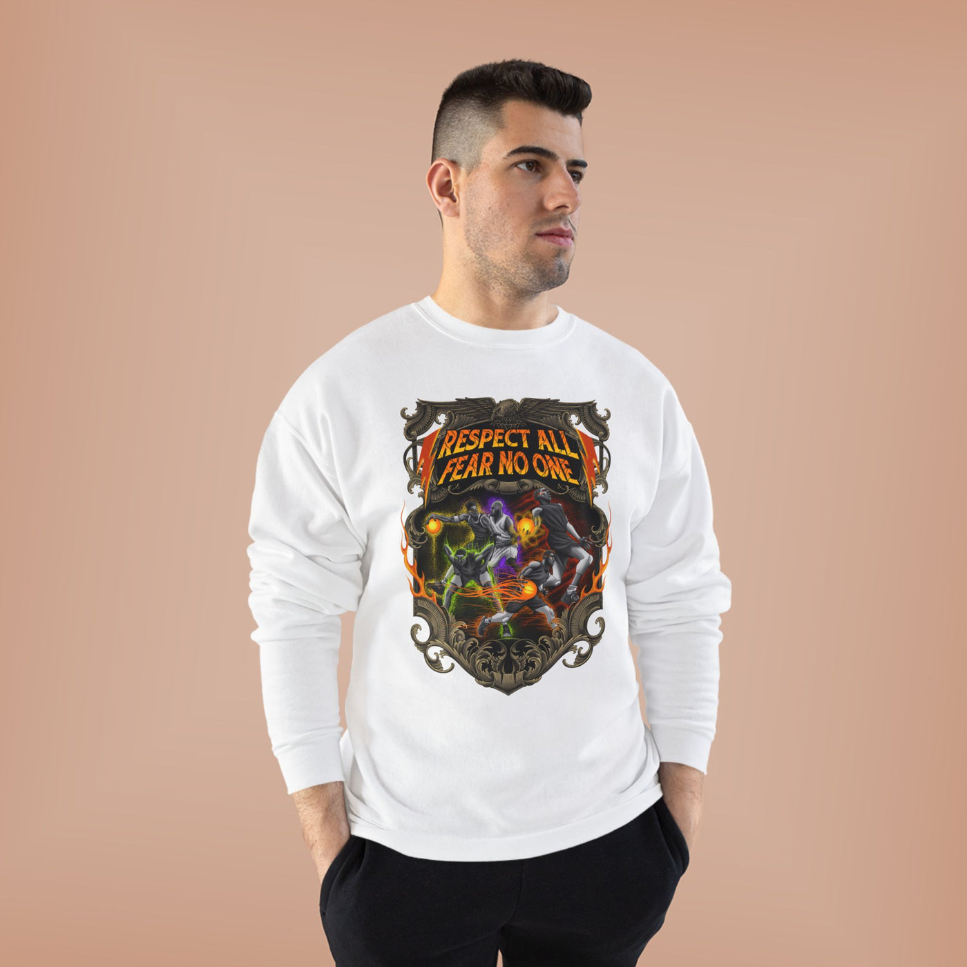 "Respect All, Fear No One " Unisex EcoSmart® Crewneck Sweatshirt