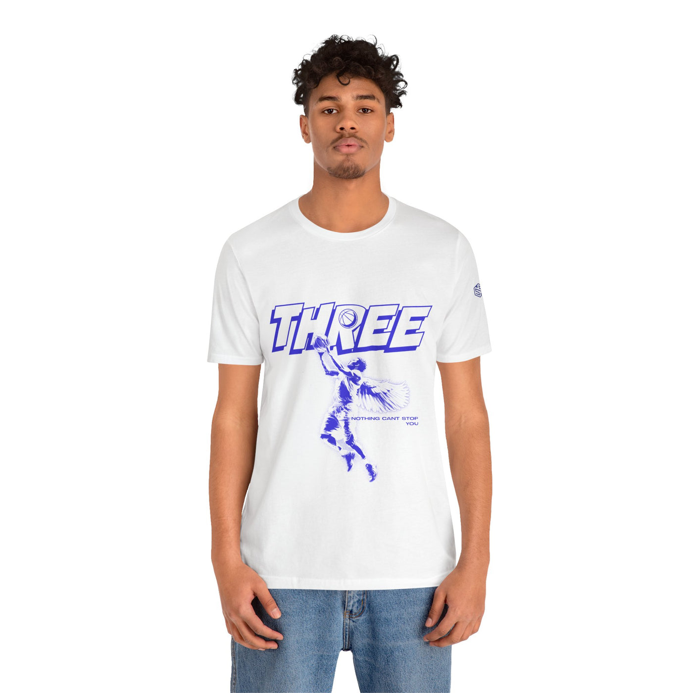 "THREE" - Basketball  Unisex/Mens T-Shirt